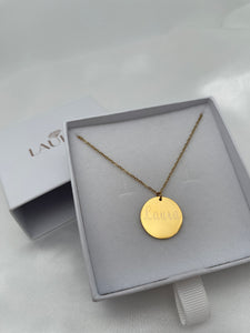 Coffret collier médaillon gravure personnalisable sur 1 face